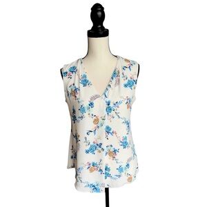WHBM Sleeveless Floral Blouse